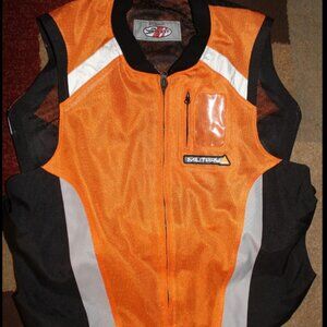 Joe Rocket Military Spec Mesh Vest Orange/ Black / Gray  Size 2XL/3XL Motorcycle